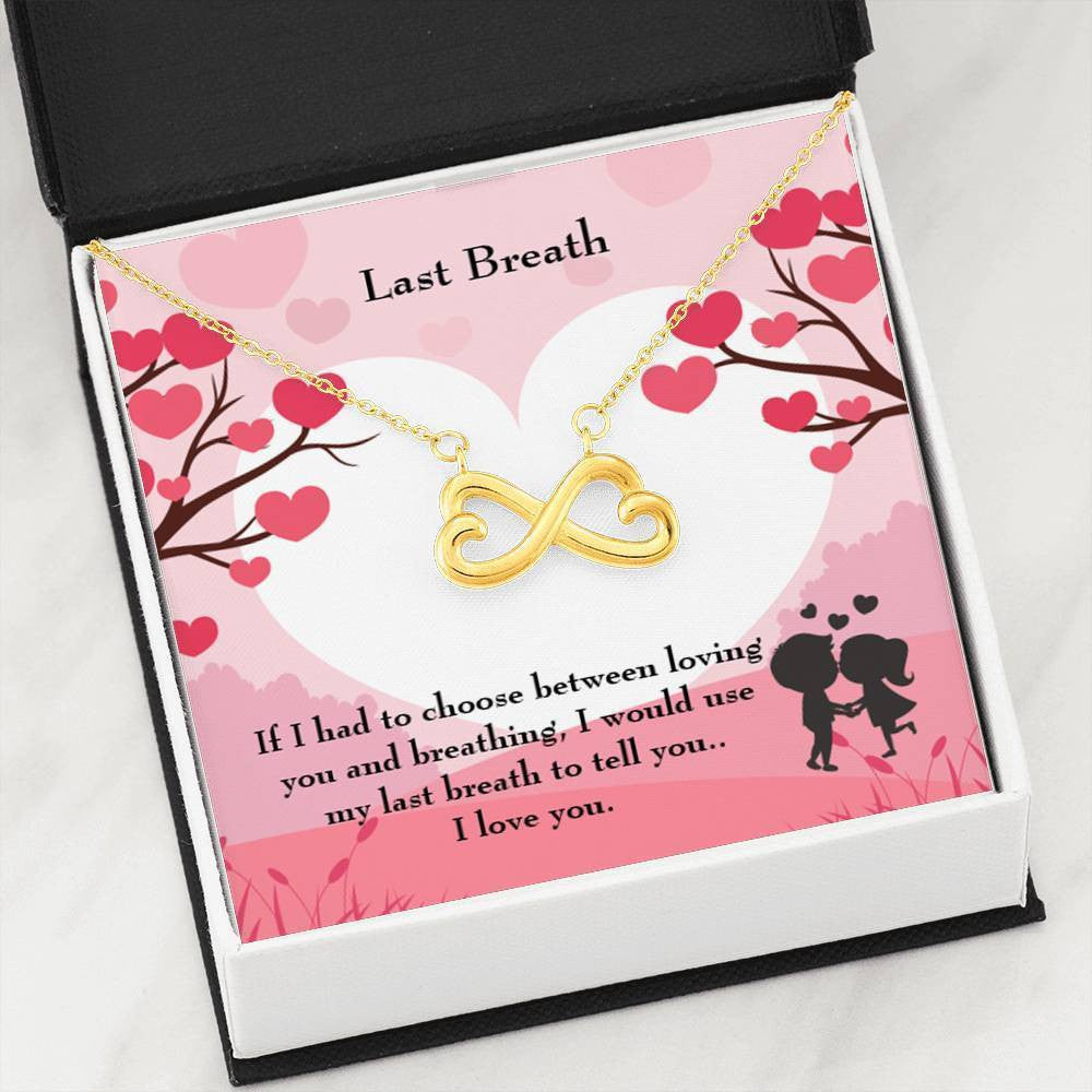 Last Breath Infinity Stainless Steel Pendant For Wife Love Message - Infinity Love Necklace