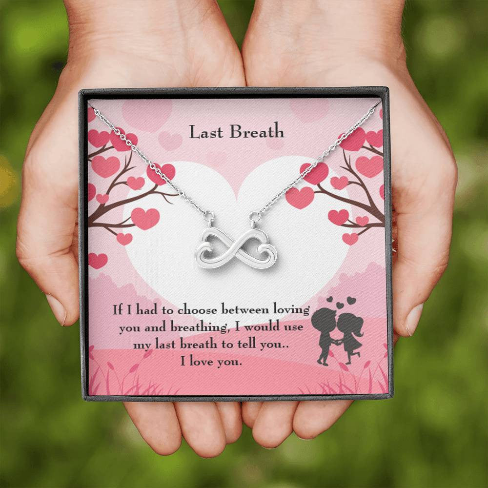 Last Breath Infinity Stainless Steel Pendant For Wife Love Message - Infinity Love Necklace