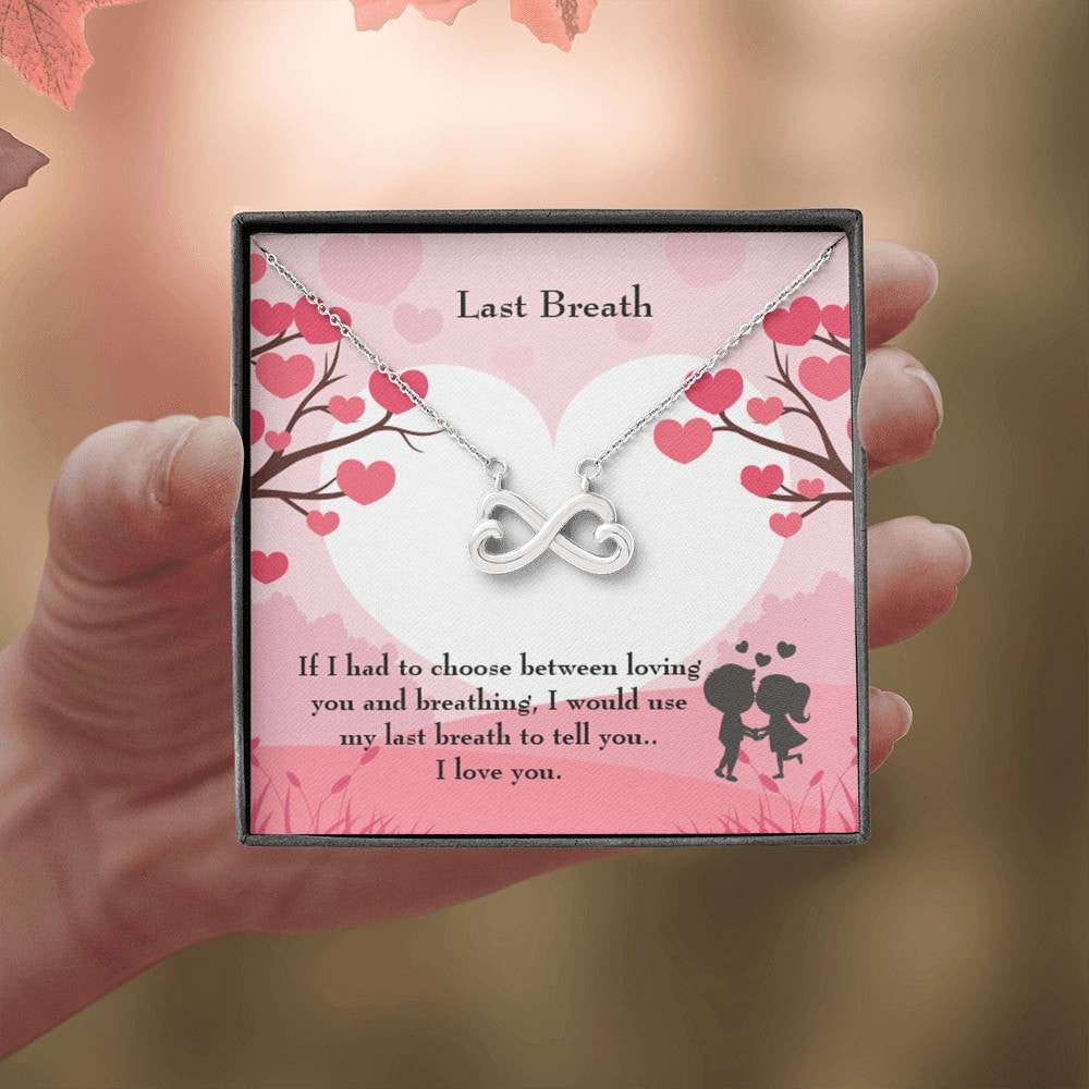 Last Breath Infinity Stainless Steel Pendant For Wife Love Message - Infinity Love Necklace