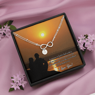 To My Girlfriend You Have My Heart Infinity Bracelet With Initial Charms - Infinity Bracelet
