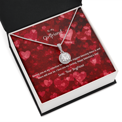 To My Girlfriend Valentines Gift You're the Biggest Blessing Eternal Union Necklace - Eternal Hope
