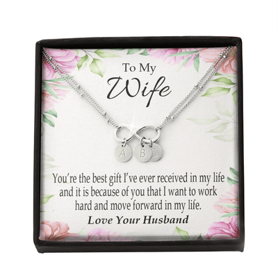 To My Wife You're The Best Gift Infinity Bracelet With Initial Charms - Infinity Bracelet
