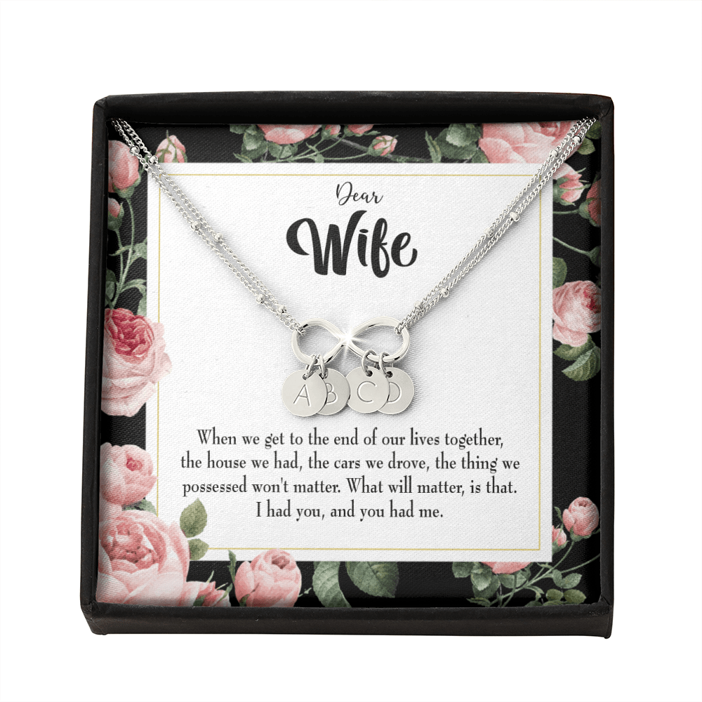 To My Wife Have Each Other Infinity Bracelet With Initial Charms - Infinity Bracelet