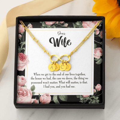 To My Wife Have Each Other Infinity Bracelet With Initial Charms - Infinity Bracelet