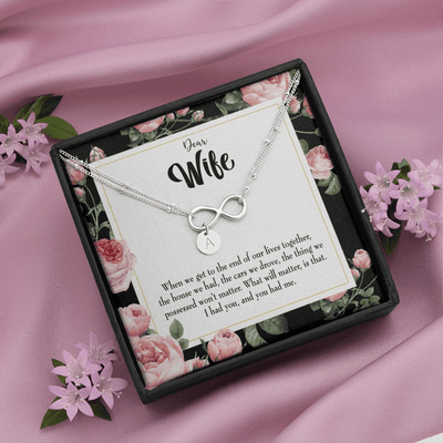 To My Wife Have Each Other Infinity Bracelet With Initial Charms - Infinity Bracelet