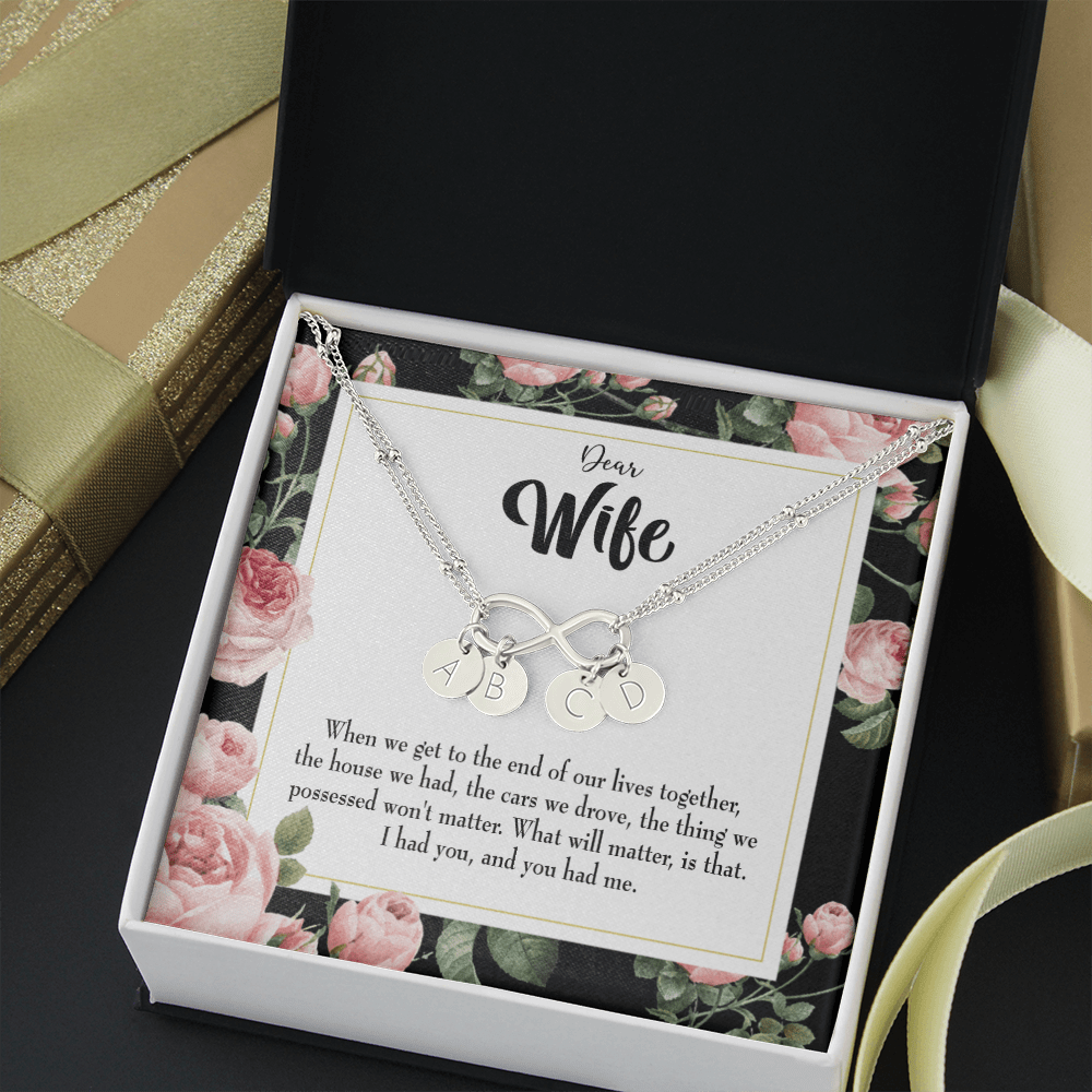 To My Wife Have Each Other Infinity Bracelet With Initial Charms - Infinity Bracelet