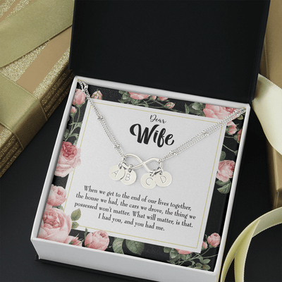 To My Wife Have Each Other Infinity Bracelet With Initial Charms - Infinity Bracelet