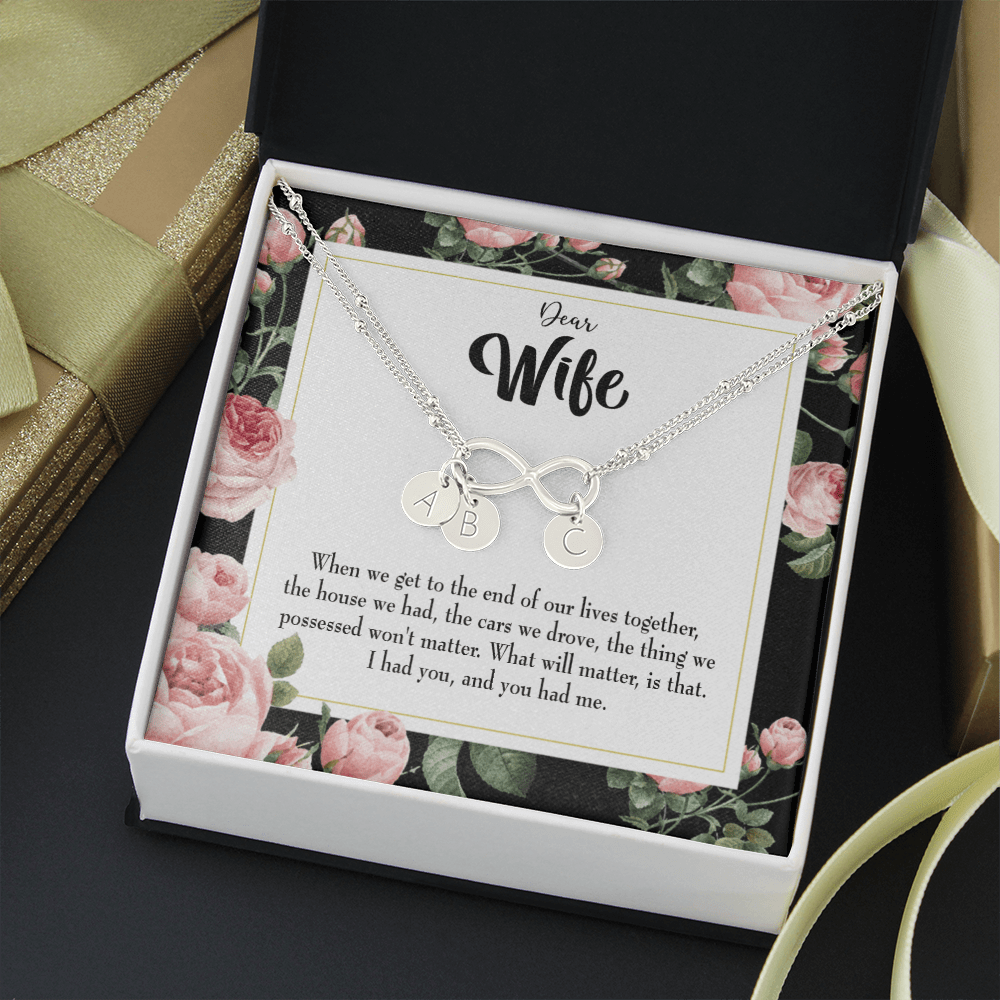 To My Wife Have Each Other Infinity Bracelet With Initial Charms - Infinity Bracelet
