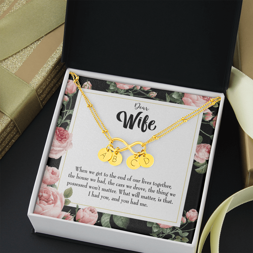 To My Wife Have Each Other Infinity Bracelet With Initial Charms - Infinity Bracelet