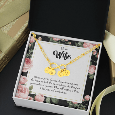 To My Wife Have Each Other Infinity Bracelet With Initial Charms - Infinity Bracelet