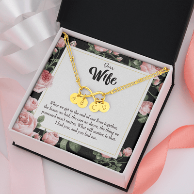 To My Wife Have Each Other Infinity Bracelet With Initial Charms - Infinity Bracelet
