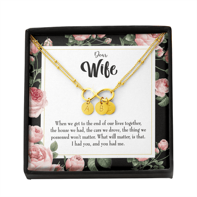 To My Wife Have Each Other Infinity Bracelet With Initial Charms - Infinity Bracelet