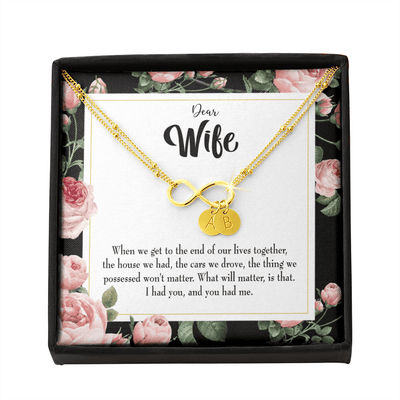 To My Wife Have Each Other Infinity Bracelet With Initial Charms - Infinity Bracelet