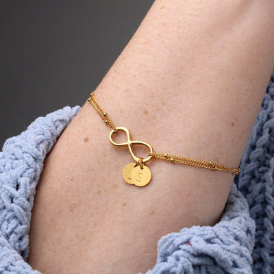To My Wife Have Each Other Infinity Bracelet With Initial Charms - Infinity Bracelet