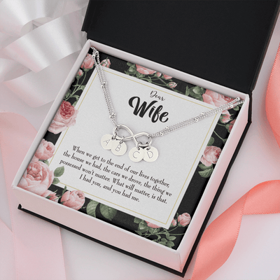 To My Wife Have Each Other Infinity Bracelet With Initial Charms - Infinity Bracelet