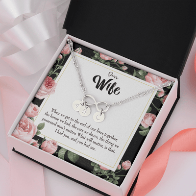To My Wife Have Each Other Infinity Bracelet With Initial Charms - Infinity Bracelet