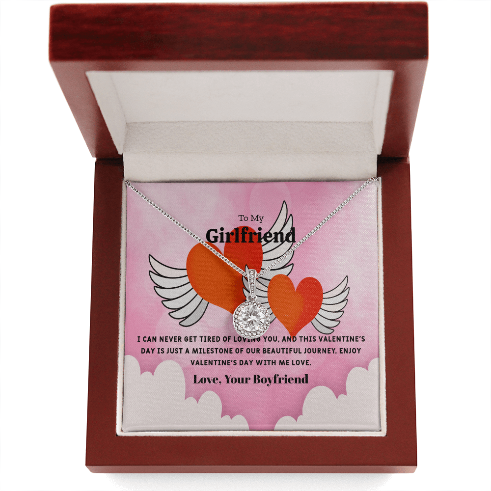 To My Girlfriend Valentines Gift Never Tired of Loving You Eternal Union Necklace - Eternal Hope