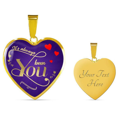 To My Girlfriend Always You Heart Pendant Jewelry Gift  - Luxury Heart Pendant Necklace Gift Idea For Her/Him