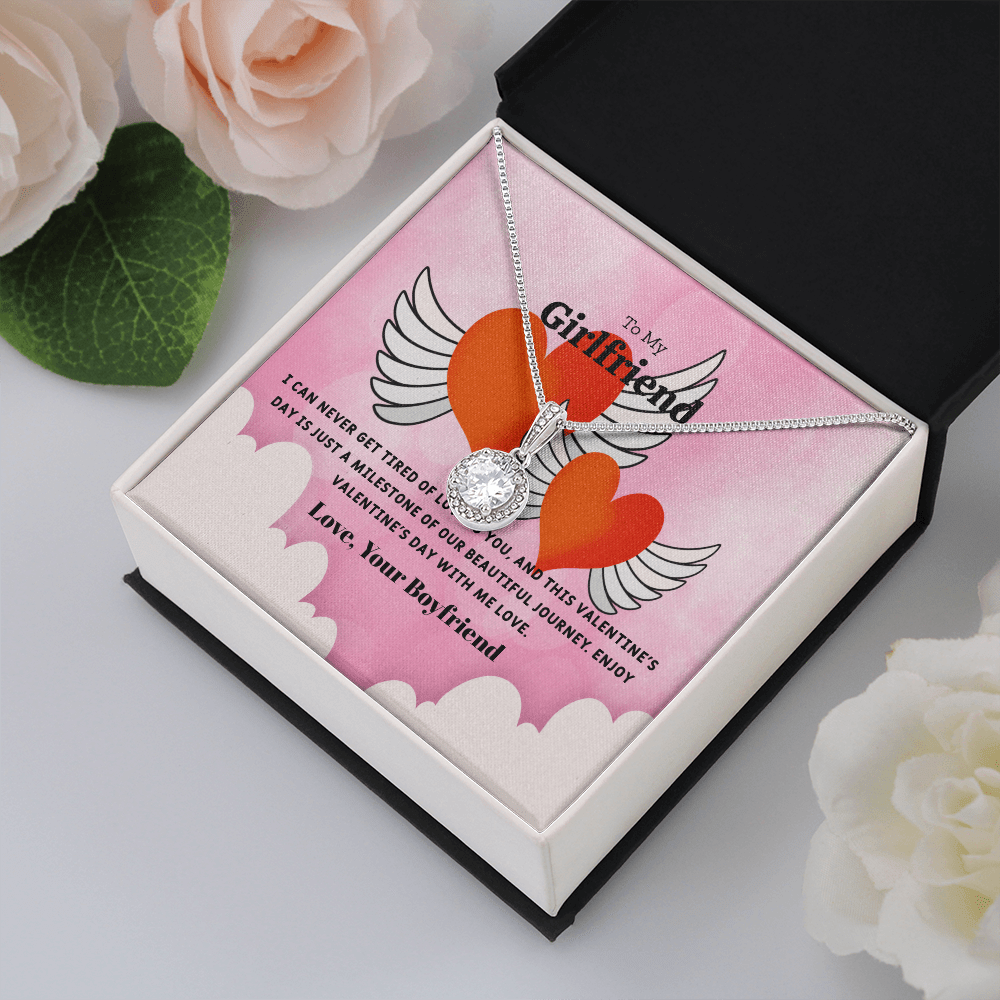 To My Girlfriend Valentines Gift Never Tired of Loving You Eternal Union Necklace - Eternal Hope