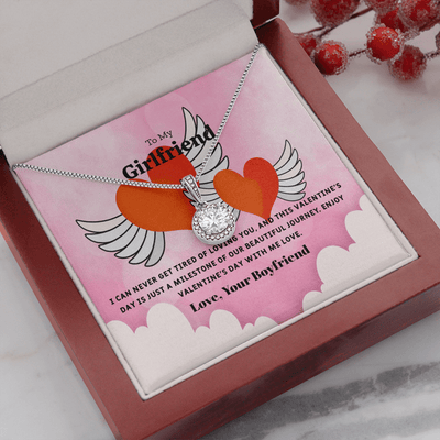 To My Girlfriend Valentines Gift Never Tired of Loving You Eternal Union Necklace - Eternal Hope