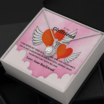 To My Girlfriend Valentines Gift Never Tired of Loving You Eternal Union Necklace - Eternal Hope