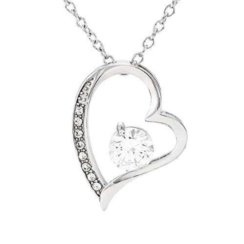 To My Wife Girlfriend You Make Me Happy Message Card Forever Necklace - Forever Love Necklace Gift Idea For Woman