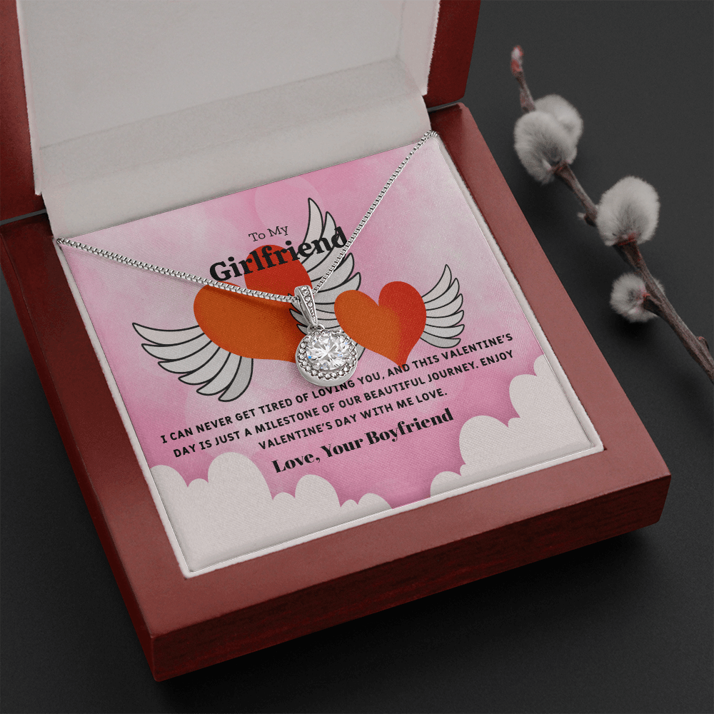 To My Girlfriend Valentines Gift Never Tired of Loving You Eternal Union Necklace - Eternal Hope