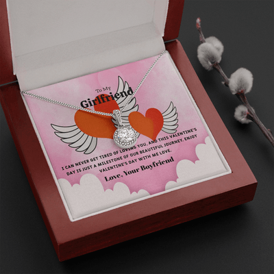 To My Girlfriend Valentines Gift Never Tired of Loving You Eternal Union Necklace - Eternal Hope