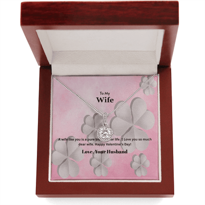 Wife Valentines Gift A Wife is a Pure Blessing Eternal Union Necklace - Eternal Hope