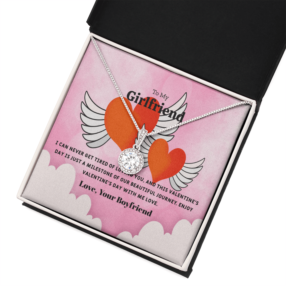 To My Girlfriend Valentines Gift Never Tired of Loving You Eternal Union Necklace - Eternal Hope