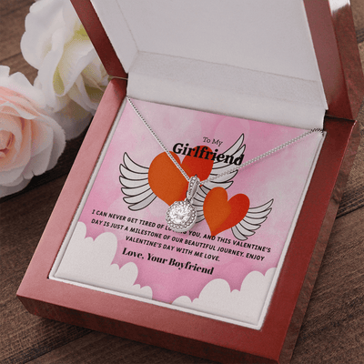 To My Girlfriend Valentines Gift Never Tired of Loving You Eternal Union Necklace - Eternal Hope