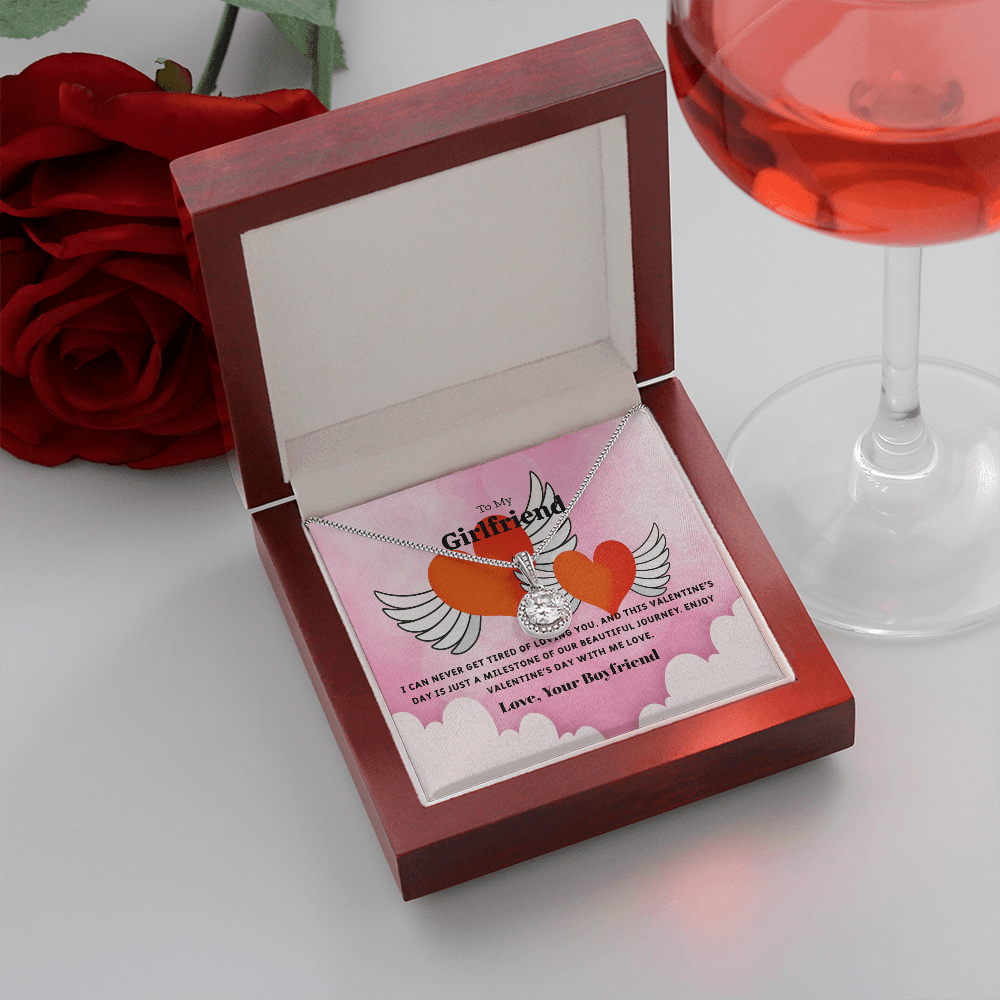 To My Girlfriend Valentines Gift Never Tired of Loving You Eternal Union Necklace - Eternal Hope
