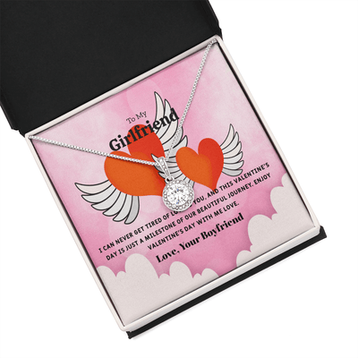 To My Girlfriend Valentines Gift Never Tired of Loving You Eternal Union Necklace - Eternal Hope