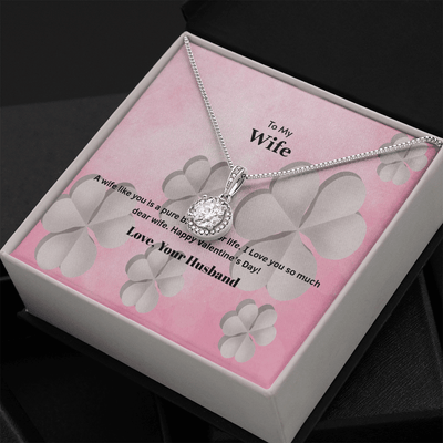 Wife Valentines Gift A Wife is a Pure Blessing Eternal Union Necklace - Eternal Hope
