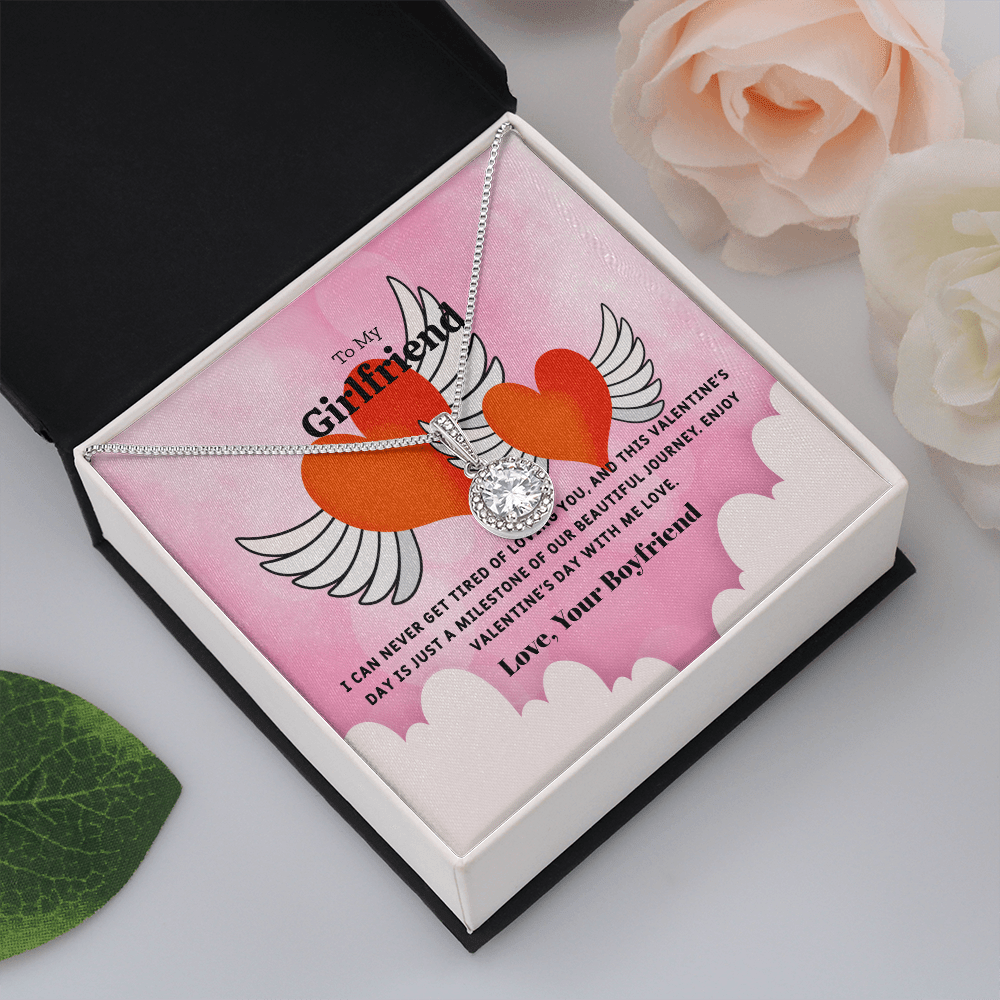 To My Girlfriend Valentines Gift Never Tired of Loving You Eternal Union Necklace - Eternal Hope