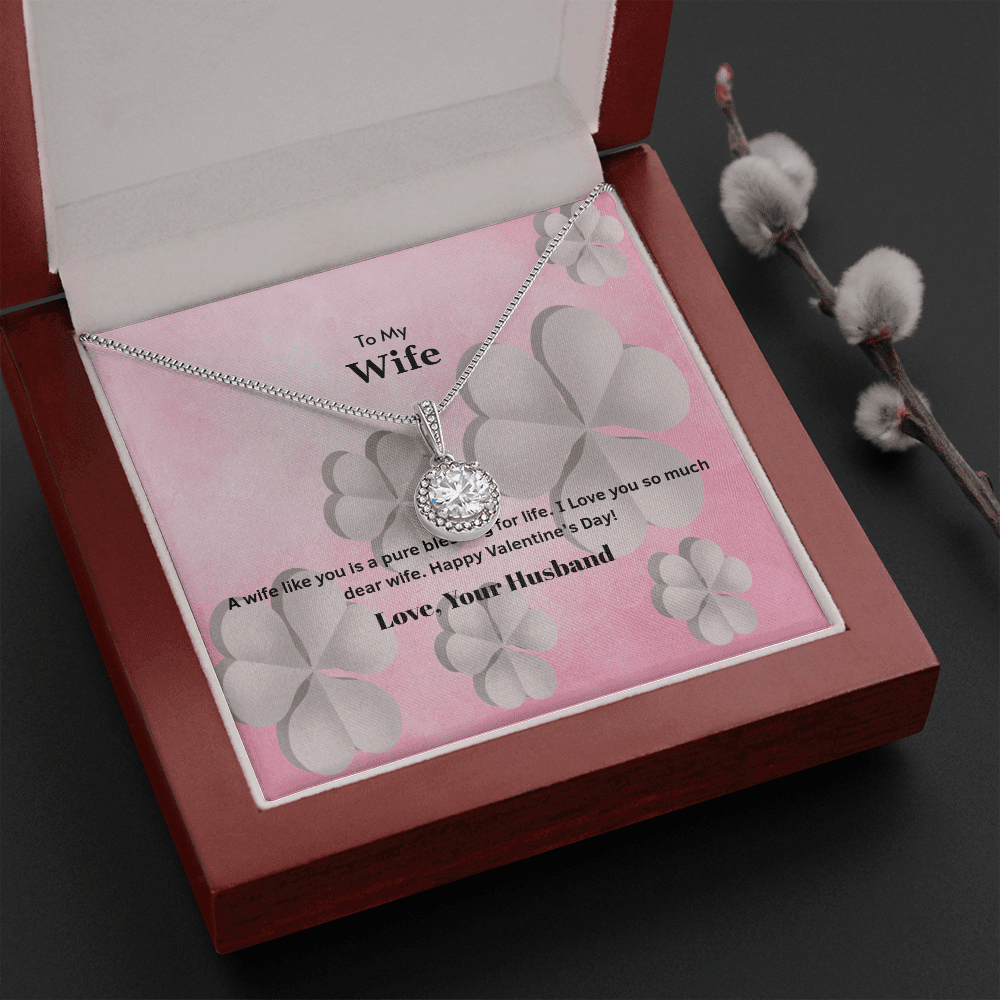 Wife Valentines Gift A Wife is a Pure Blessing Eternal Union Necklace - Eternal Hope