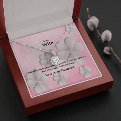 Wife Valentines Gift A Wife is a Pure Blessing Eternal Union Necklace - Eternal Hope