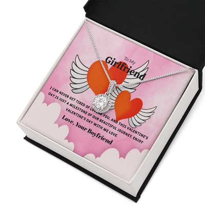 To My Girlfriend Valentines Gift Never Tired of Loving You Eternal Union Necklace - Eternal Hope