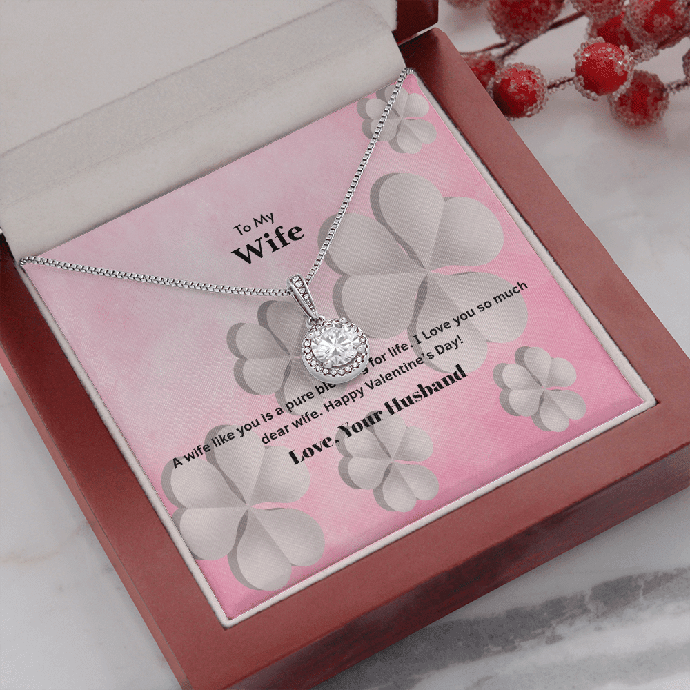 Wife Valentines Gift A Wife is a Pure Blessing Eternal Union Necklace - Eternal Hope