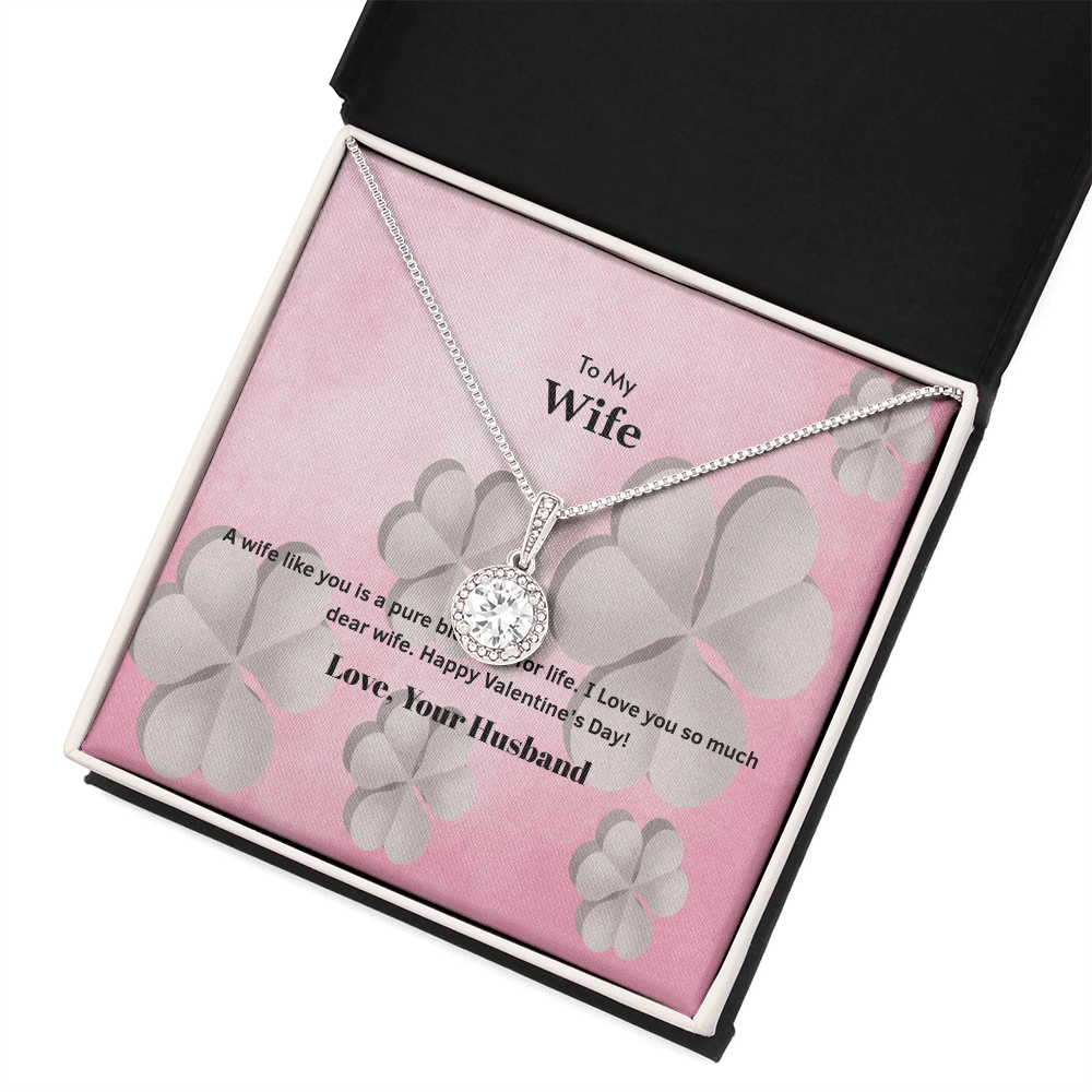 Wife Valentines Gift A Wife is a Pure Blessing Eternal Union Necklace - Eternal Hope