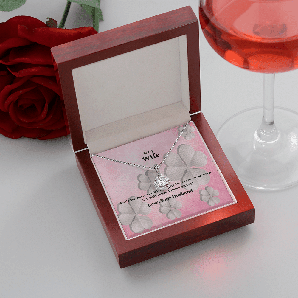 Wife Valentines Gift A Wife is a Pure Blessing Eternal Union Necklace - Eternal Hope