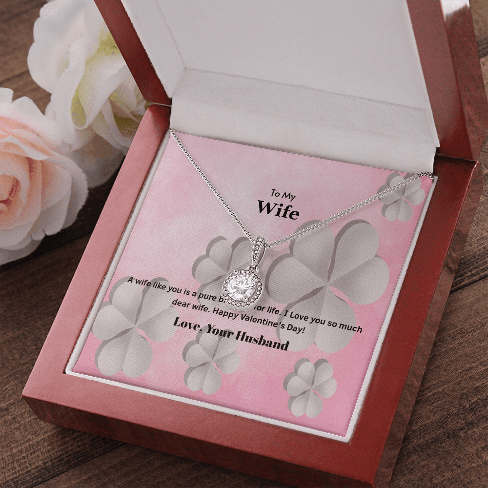Wife Valentines Gift A Wife is a Pure Blessing Eternal Union Necklace - Eternal Hope