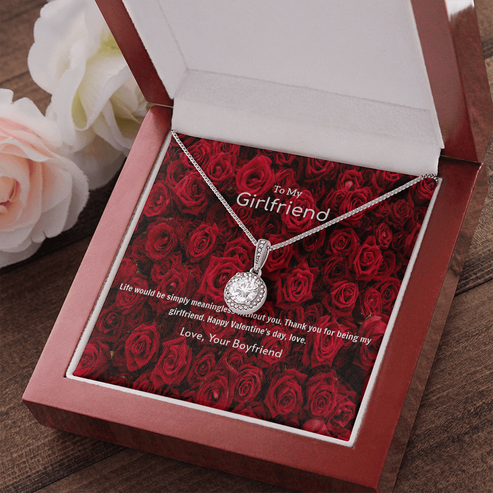 To My Girlfriend Valentines Gift Life is Meaningless Without You Eternal Union Necklace - Eternal Hope