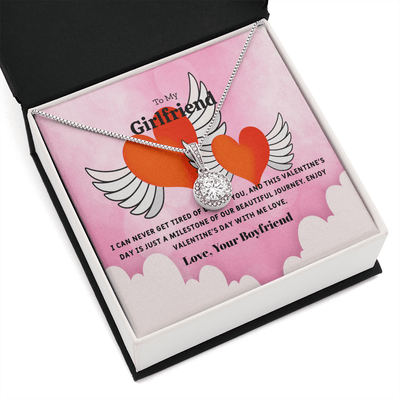 To My Girlfriend Valentines Gift Never Tired of Loving You Eternal Union Necklace - Eternal Hope