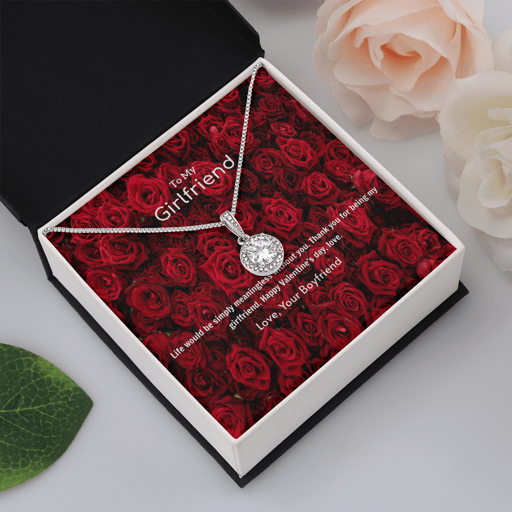 To My Girlfriend Valentines Gift Life is Meaningless Without You Eternal Union Necklace - Eternal Hope