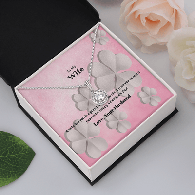 Wife Valentines Gift A Wife is a Pure Blessing Eternal Union Necklace - Eternal Hope