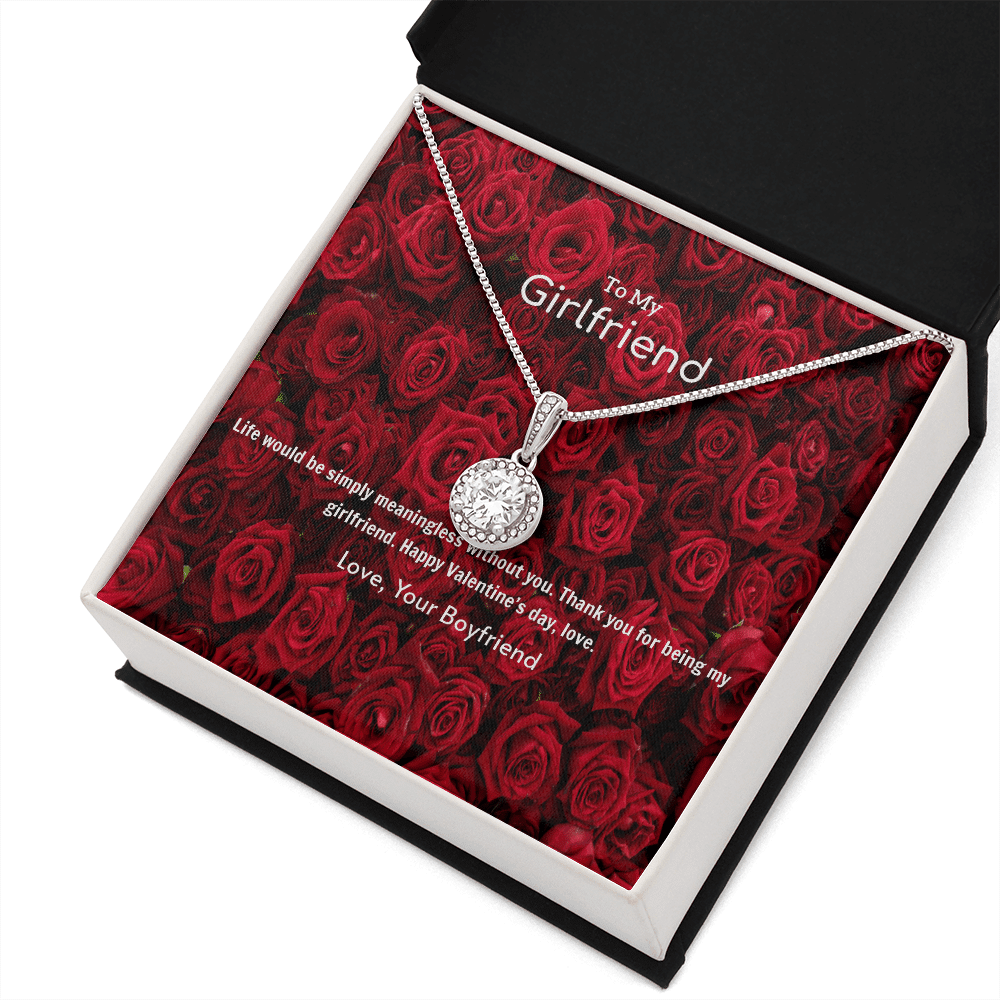 To My Girlfriend Valentines Gift Life is Meaningless Without You Eternal Union Necklace - Eternal Hope