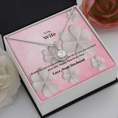 Wife Valentines Gift A Wife is a Pure Blessing Eternal Union Necklace - Eternal Hope