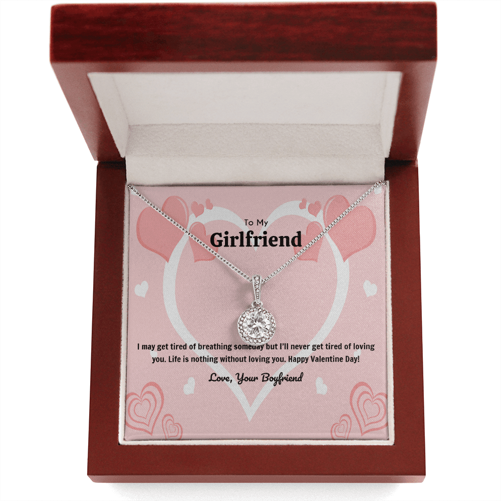 To My Girlfriend Valentines Gift Never Tired of Loving You Eternal Union Necklace - Eternal Hope