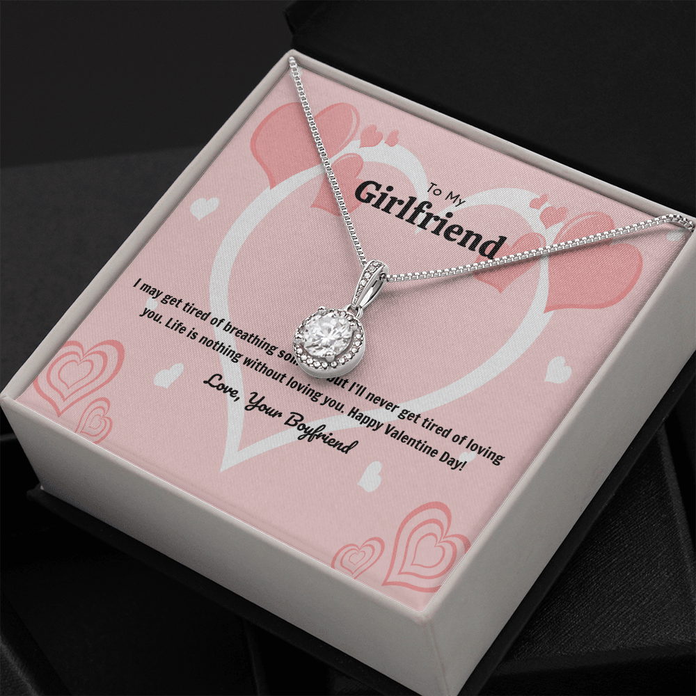 To My Girlfriend Valentines Gift Never Tired of Loving You Eternal Union Necklace - Eternal Hope